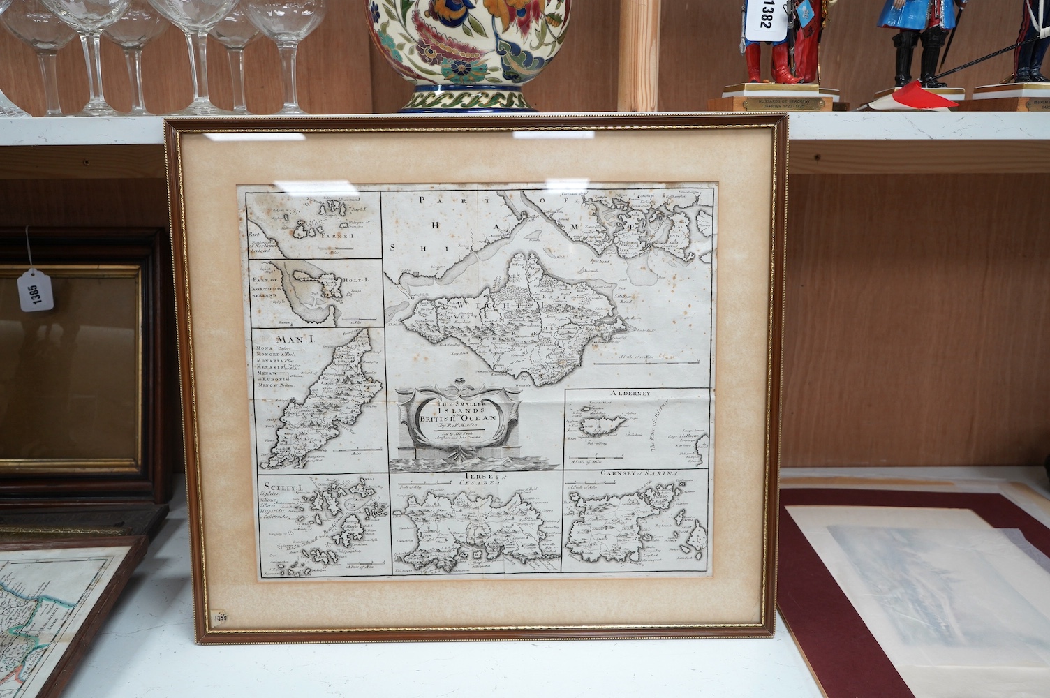 Two engraved maps comprising R. Morden (1650-1703), Smaller Islands in the British Ocean, and H. Moll (1654-1732), Bamf and Aberdeen, 37 x 43cm. Condition - fair, discolouration